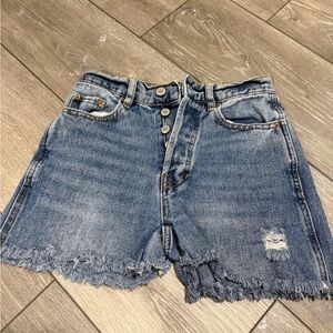 PacSun Blue Distressed Jean Shorts